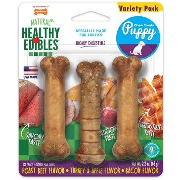 Healthy Edibles Puppy Starter Kit Bacon, Roast Beef, Turkey And Apple