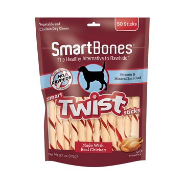 SmartBones Twist Chicken Chew for Dogs 50-Pack
