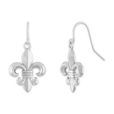 Sterling Silver Fleru de Lis Earrings