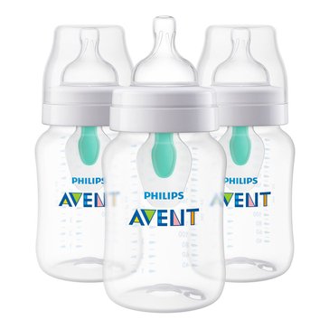 Philips Avent Anti-Colic with Air Free Vent Bottles, 3-Pack