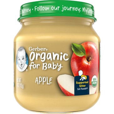 Gerber Organic Apple Jar, 4oz