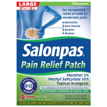 Salonpas Pain Relief Patch Large,  9-count