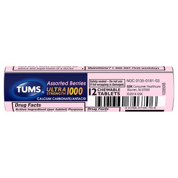 TUMS Ultra Assorted Berries,12-count