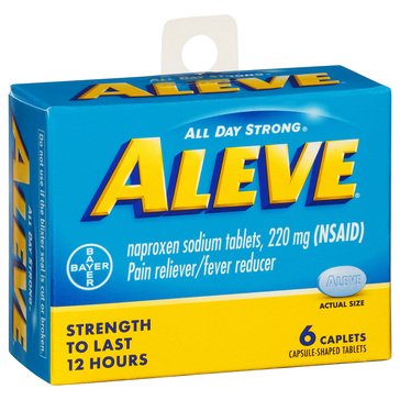 Aleve 220mg Pain & Fever Caplets, 6-Count
