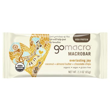 GoMacro Coconut + Almond Butter + Chocolate Chips Macrobar, 2.3oz