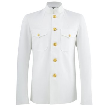 Men's Service Dress White Choker, Classic Fit