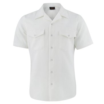 Men’s Summer White Enlisted Short Sleeve Shirt, Classic Fit