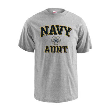 Soffe Women's USN Aunt Basic Family Pride Graphic Tee 