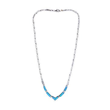 Bijoux Du Soleil Created Opal Sterling Silver Necklace