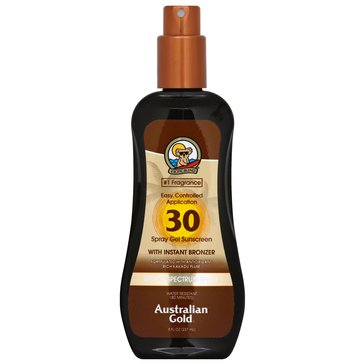 Australian Gold SPF 30 Spray Gel W/ Bronzer