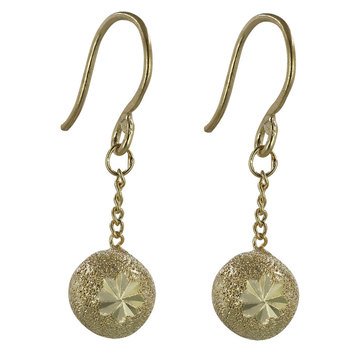 23K 1/4 Baht Ball Drop Earrings