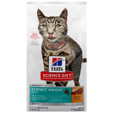 Hill's Science Diet Feline Adult Perfect Weight Cat Food, 7lb