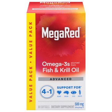 Schiff Nutrition MegaRed Advanced 4 In 1 Omega-3, 80-Count