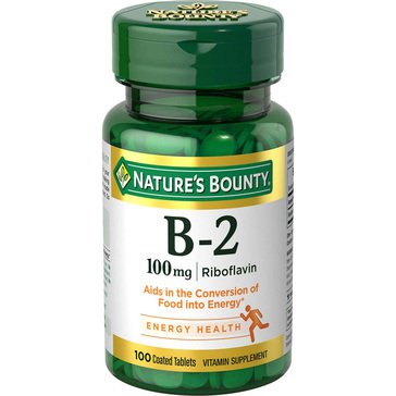 Nature's Bounty B2 Riboflavin 100mg Vitamins, 100-count