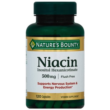 Nature's Bounty Niacin Flush Free 500mg, 120-count