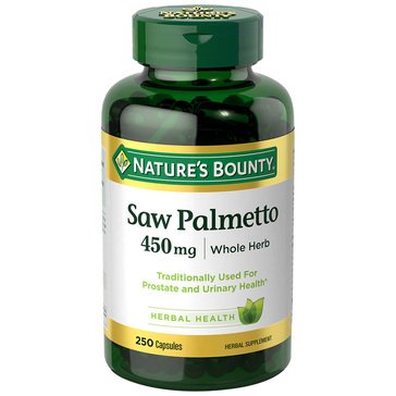 Nature's Bounty Herbal 450mg Saw Palmetto Capsules, 250-count