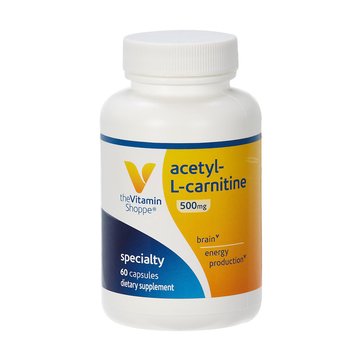 The Vitamin Shoppe Acetyl-L-Carnitine 500mg Capsules, 60-count