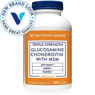 The Vitamin Shoppe Triple Strength Glucosamine Chondroitin with MSM Tablets, 120-count