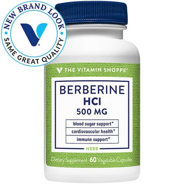 The Vitamin Shoppe Berberine HCl 500mg Vegetarian Capsules, 60-count