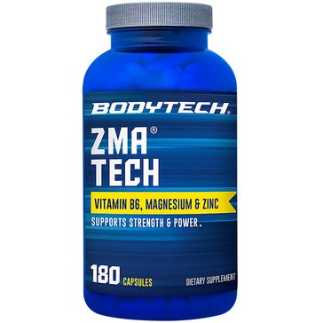 BodyTech ZMA Tech Zinc, Magnesium & Vitamin B6 Capsules, 180-count