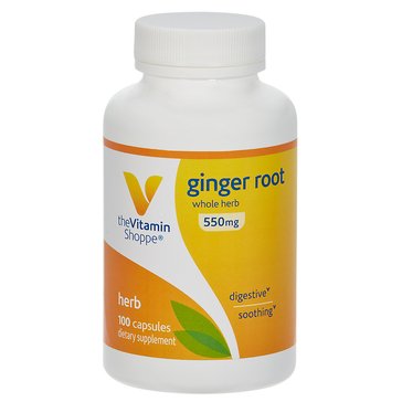 The Vitamin Shoppe 550mg Ginger Root Capsules, 100-count