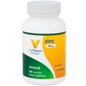 The Vitamin Shoppe Zinc 50mg Capsules, 100-count 