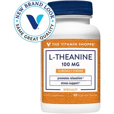 The Vitamin Shoppe L-Theanine 100mg Capsules, 60-count