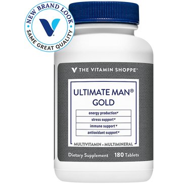 The Vitamin Shoppe Ultimate Men's Gold Multivitamin & Multi-Mineral Tablets, 180-count