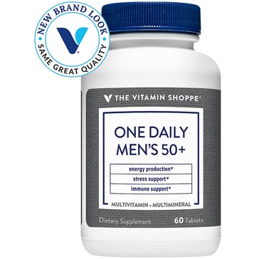 The Vitamin Shoppe One Daily Men's 50+ Multi-Vitamin & Multi-Mineral with Vitamin D3 Tablets, 60-count