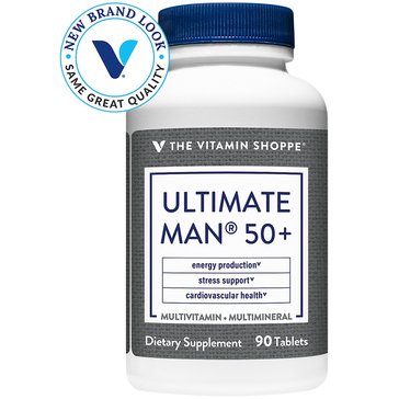 The Vitamin Shoppe Ultimate Men's 50+ Multi-Vitamin & Multi-Mineral Tablets, 90-count