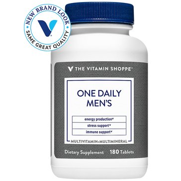 The Vitamin Shoppe One Daily Men's Multi-Vitamin & Multi-Mineral with Vitamin D3 Tablets, 180-count
