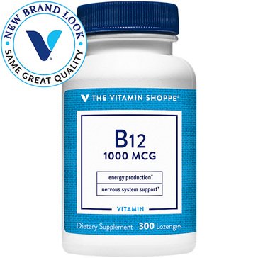 The Vitamin Shoppe Vitamin B12 1,000mcg Lozenges, 300-count