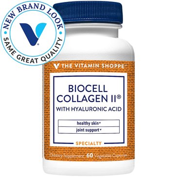 The Vitamin Shoppe BioCell Collagen II with Hyaluronic Acid 1000mg Capsules, 60-count