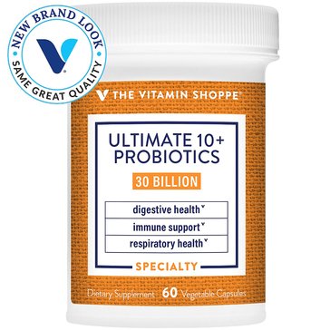 The Vitamin Shoppe Ultimate 10+ Probiotics 30 Billion CFUs Vegetable Capsules, 60-count
