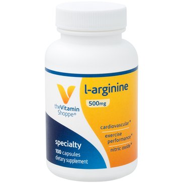 The Vitamin Shoppe L-Arginine Amino Acid 500mg Capsules, 100-count 