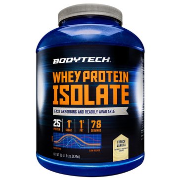 BodyTec, Whey Protein Isolate Vanilla, 5 LB