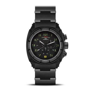 MTM Special Ops Predator II Black Titanium Lumi Dial Chronograph Watch 
