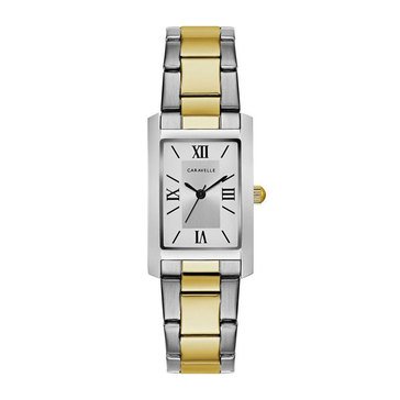Caravelle Women's Two-Tone Stainless Steel Rectangular Watch 