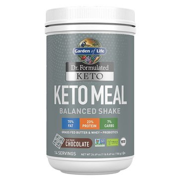 Dr. Formulated Chocolate Keto Meal Powder Shake,  14-servings