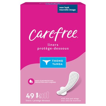 Carefree Unscented Thong Liner, 49-Count