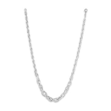 Graduated Oval Link Sterling Silver Necklace