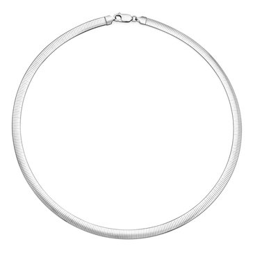 Sterling Silver Two-Tone Reversible Omega Necklace