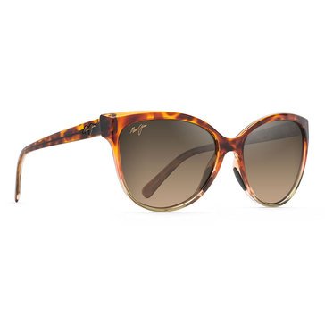 Maui Jim Unisex 'Olu'Olu Tortoise with Tan Cat Eye Sunglasses