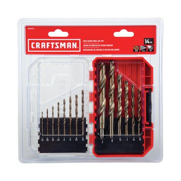 Craftsman 14-Piece Gold Oxide Drill Bit Set