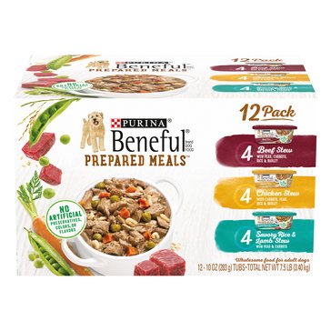 Purina Beneful Prep Meals Variety Pack Dog Food, 12 count