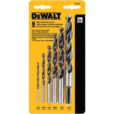 Dewalt 6-Piece Brad Point Bit Set