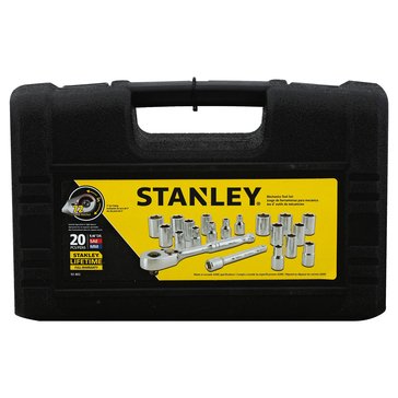 Stanley 20-Piece Socket Set 1/4 Drive Sae