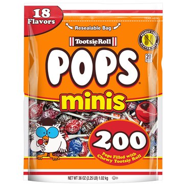 Tootsie Halloween Mini Pops Bag, 36oz