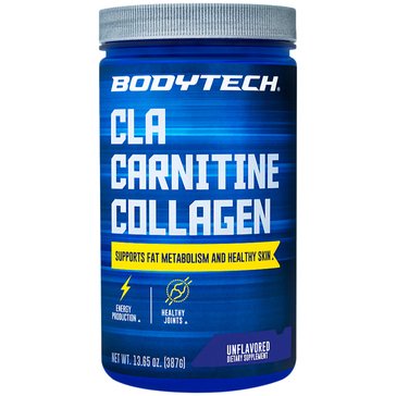 BodyTech CLA Carnitine Collagen Unflavored Powder, 30-servings