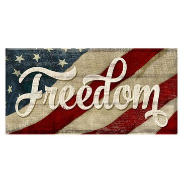 Highland Signs USN Freedom Slatted Wooden Home Decor Sign